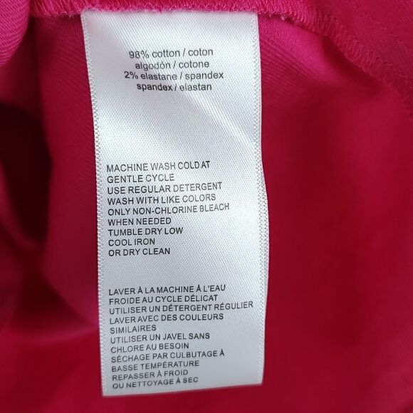 Halston Button Front Dress Bright Rose Size M NWOT - Picture 9 of 11